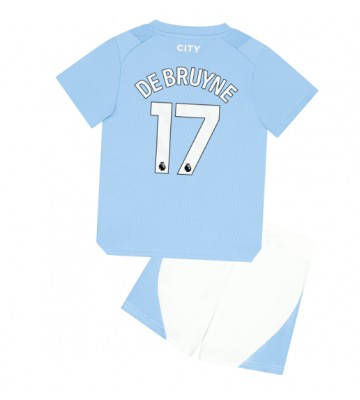 Manchester City Kevin De Bruyne #17 Hjemmedraktsett Barn 2023-24 Kortermet (+ Korte bukser)